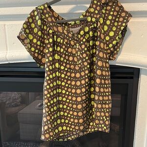 Kenar Flutter Sleeve Blouse with Peter Pan Collar